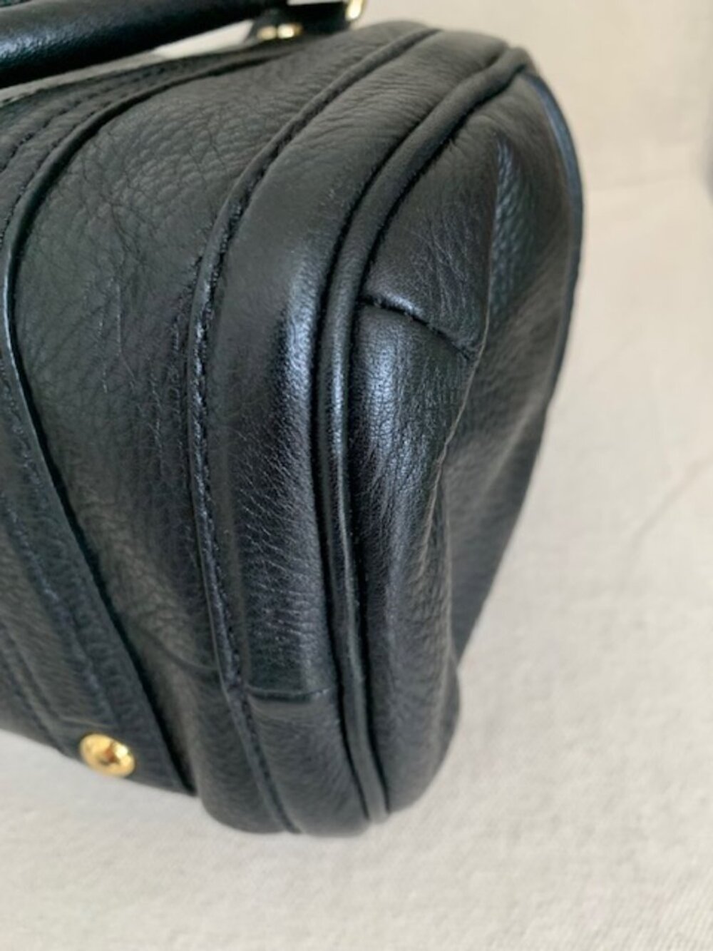 Michael Kors black pebbled leather boston bag Y2K - Picture 12 of 14